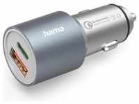Hama Auto-Schnellladegerät, 1x USB-C PD, 1x USB-A QC, 38 W, Metall, Auto Adapter,
