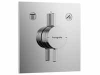 hansgrohe HG Thermostat DuoTurn E UP, 2 Verbraucher verchromt (40742080) Silber