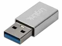 LogiLink USB-A zu (USB Typ-C, 0.74 cm), Data + Video Adapter, Silber