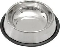 Kerbl 83200, Kerbl Edelstahlnapf mit Gummiring (20 cl) (83200) Silber