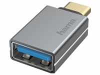Hama USB Typ C zu USB 3.1 (USB 3.1, 4 cm), Data + Video Adapter, Grau