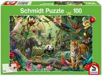 Schmidt Spiele Bunte Tierwelt im Dschungel 100 Teile (100 Teile)