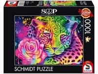 Schmidt Spiele 58514, Schmidt Spiele Neon Regenbogen Leopard 1000 Teile (1000 Teile)