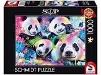 Schmidt Spiele Neon Blumen Pandas, Schmidt Spiele Neon Blumen Pandas 1000 Teile (1000