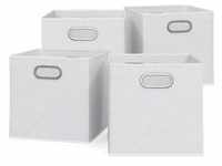 Vicco, Aufbewahrungsbox, Faltbox, Weiß, 30 x 30 cm 4er Set (30 x 30 x 30 cm)