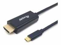 equip HDMI – USB Typ-C (1 m, HDMI, USB Typ C), Video Kabel