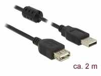Delock USB A – USB A (2 m, USB 2.0), USB Kabel