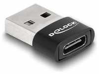 Delock USB Typ A – USB C (USB Typ-C, 0.70 cm), Data + Video Adapter, Schwarz