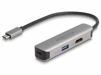 Delock USB Type-C Adapter zu HDMI 4K 60 Hz mit USB Typ-A und (USB, HDMI, 15.90 cm),