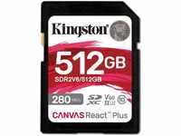 Kingston SDR2V6/512GB, Kingston 512GB Canvas React Plus SDXC UHS-II 280R/150W U3 V60