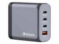 Verbatim GNC-140 GaN Charger 4 140W USB (140 W, Quick Charge 3.0), USB Ladegerät,