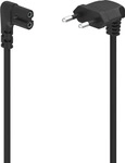 Hama 00223282, Hama Netzkabel, beidseitig gewinkelt, Euro-Stecker, Doppelnut/C7, 1,5
