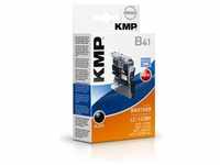 KMP B41 Tintenpatrone kompatibel mit Brother LC-123 BK (BK), Druckerpatrone