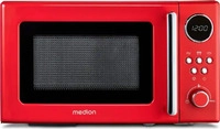 Medion 50075145, Medion rot, 800 W Leistung, 20 L kompakt, 5 Mikrowellenstufen,