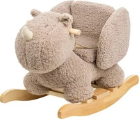 Nattou 544023, Nattou Zartes Schaukel-Nashorn aus Teddy-Stoff mit Sicherheitsgurt
