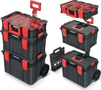 Kistenberg KMSS553585B, Kistenberg Werzeugkasten-Set (3 Teile) (KMSS553585B) Schwarz