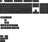 Glorious GLO-KB-ACC-KC-GPBT-BA-CBLK-DE, Glorious GPBT Basics Keycaps, ISO Layout
