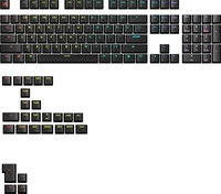 Glorious GLO-KB-ACC-KC-GPBT-LIT-BLK-US, Glorious GPBT Backlit Keycaps, ANSI Layout