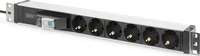 Digitus DN-95417, Digitus Aluminium Steckdosenleiste, 6-fach mit