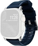 Nomad NM01296485, Nomad Rugged Strap Atlantic Blue Connector Silver 42/44/45/49mm (42