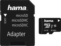 Hama 10483, Hama microSDXC Class 10 UHS-I (139506) 64GB inkl. Adapter (64 GB,