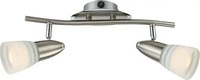 Globo 54536-2, Globo LED Deckenleuchte nickel matt 2xE14 LED (E14, 350 lm) (54536-2)