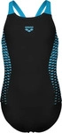 Arena 008674, Arena Openings Unisex Kinder Badeanzug, Black/Turquoise, 152 (152)
