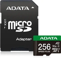 A-DATA UD256GUI3V30A2SP-RA1, A-DATA Adata microSD 256GB Speed Plus UHS-I U3 + Adapter