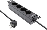 InLine 16420J, InLine 10" Steckdosenleiste (4x, CEE 7/3, 2 m) (16420J) Schwarz