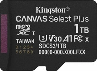Kingston SDCS3/1TBSP, Kingston Canvas Select Plus (1000 GB, microSDXC, U3, UHS-I)