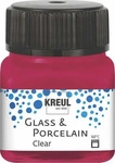 Kreul Glass & Porcelain Clear, Porzellan- und Glasfarbe (20 ml) (4000798120016) Rot,