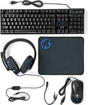 Nedis GCK51110BKUS, Nedis Gaming Combo Kit | 5-in-1 | Tastatur, Headset, Maus...