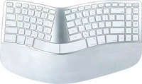 Matias FK413D-DE, Matias Kabellos Tastatur Deutsch, QWERTZ, Mac Silber Ergonomisch