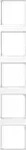 JUNG AF585BFWW, JUNG Rahmen 5-fach waage/senkrecht AF 585 BF WW (AF585BFWW) Weiss