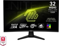 MSI MAG 32CQ6F, MSI MAG 32CQ6F (2560 x 1440 Pixel, 31.50") (MAG 32CQ6F) Schwarz