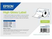 Epson C33S045717, Epson HIGH GLOSS DIE-CUT 102X51MM Weiss