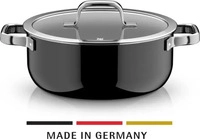 WMF 3201114008, WMF Fusiontec Mineral Pro, Bratentopf mit Deckel, 24 cm, Black