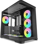 Sama V60-BKADA7X1-GL, Sama Gears V60, Black Mid-tower Case (ATX, ITX, mATX)