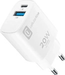 Cellularline ACHIPH2USBPD20SMLW, Cellularline Dual Port Travel Charger Apple PD 20W