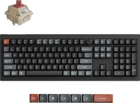 Keychron V6U-D1, Keychron KEYBOARD WRL V6 ULTRA/BLACK V6U-D1 (US, Kabelgebunden,