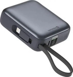 Swissten 22013939, Swissten Power Bank 10000 Mah with Built-In Cables USB-C and