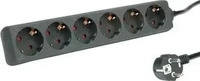 Roline 19.07.1073, Roline 6fach Steckdosenleiste ohne Schalter schwarz 3m (6x, CEE