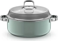 WMF 3201114159, WMF Fusiontec Mineral Pro, Schmortopf mit Deckel, 28 cm, Eucalyptus