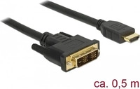 Delock 85581, Delock DVI - HDMI (Typ A) (0.50 m) (85581) Schwarz