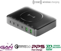 4smarts 540571, 4smarts 7in1 (100 W, 6 Ports) (540571) Schwarz/Grau