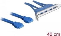 Delock 82974, Delock Slotblech USB3.0 Pin Header 19 Pin 2 x intern > 4 x USB3.0-A