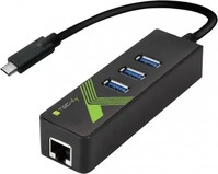 Techly IDATA-USB-ETGIGA-3C2, Techly IDATA-USB-ETGIGA-3C2 (USB-A, 4 Ports)