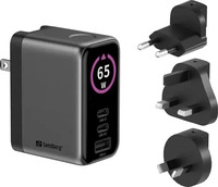 Sandberg 441-70, Sandberg Travel Charger PD65W Display (65 W, 3 Ports) (441-70) Grau