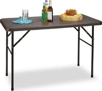 Relaxdays Gartentisch (121.50 x 61.50 x 74 cm) (4052025969509) Braun