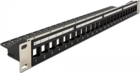 Delock 66865, Delock 19" Keystone Patchpanel 24 Port mit Entlastungsschiene (66865)